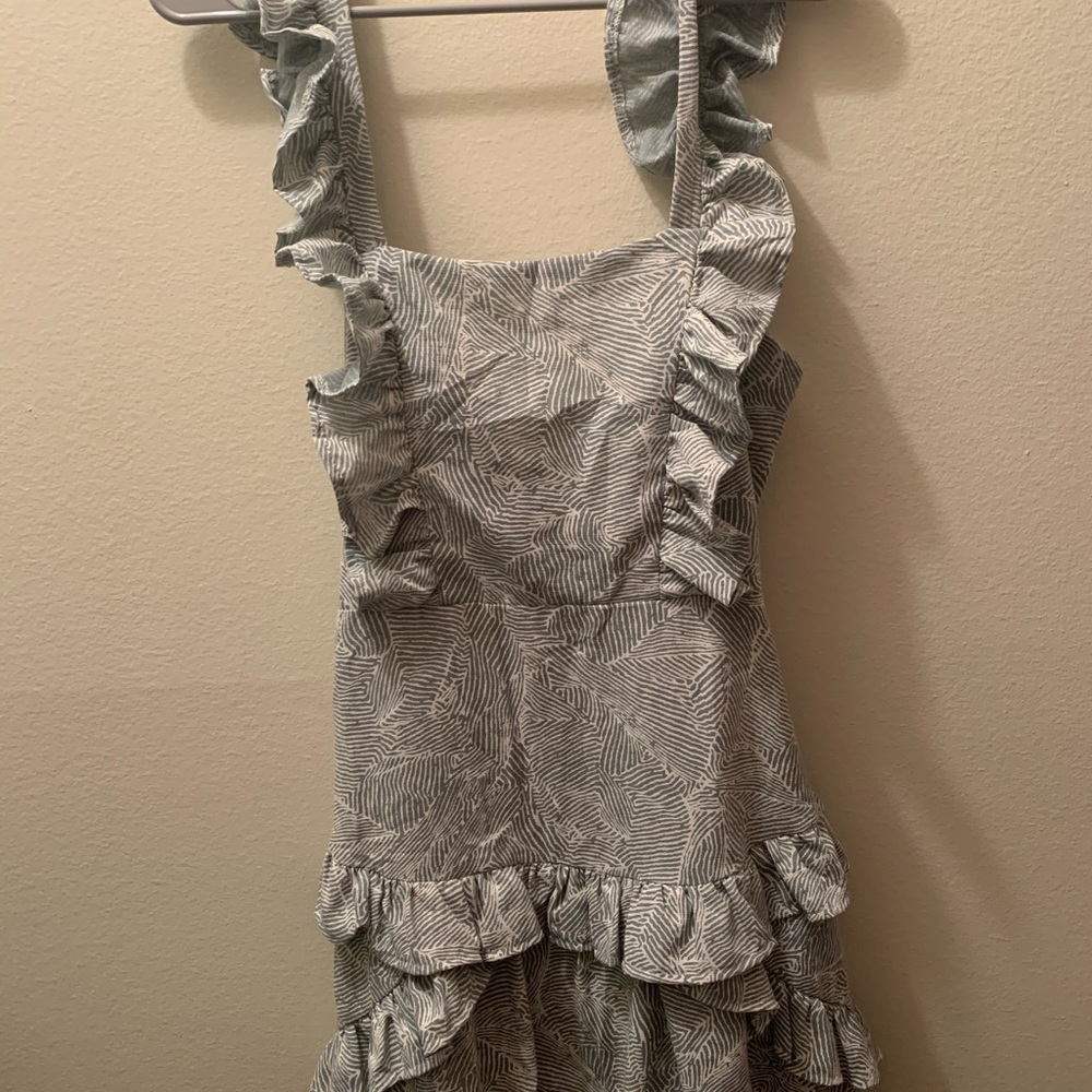 Selfie Leslie Shiloh Tie-Back Pinafore Dress Sage